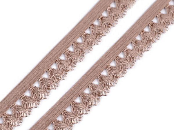 Wäschegummi verziert Breite 15mm Sand